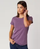 Cotton Heritage W1218 Slubby Scallop Bottom Tee Fig Purple Heather