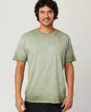 Cotton Heritage MC1042 Mens Oil Wash Tee Dark Moss