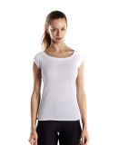 US Blanks US180 Ladies Cap Sleeve Jersey T-Shirt in White