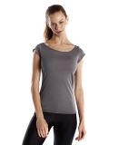 US Blanks US180 Ladies Cap Sleeve Jersey T-Shirt in Asphalt