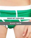 4415 American Apparel Baby Rib Men's Brief Black / White