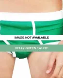 4415 American Apparel Baby Rib Men's Brief Kelly Green / White