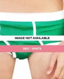 4415 American Apparel Baby Rib Men's Brief Red / White