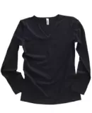 A20 In Your Face Long Sleeve Misses V-Neck Black