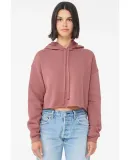 Bella + Canvas 7502 Women's Cropped Fleece Hoodie in Mauve