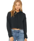 Bella + Canvas 7502 Women's Cropped Fleece Hoodie in Dark gry heather