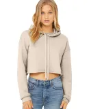 Bella + Canvas 7502 Women's Cropped Fleece Hoodie in Heather dust