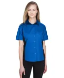 North End 77042 Ladies' Fuse Colorblock Twill Shir TRUE ROYAL/ BLK