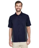 North End 87042 Men's Fuse Colorblock Twill Shirt CLASC NAVY/ CRBN