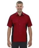 North End 87042T Men's Tall Fuse Colorblock Twill  CLASSIC RED/ BLK