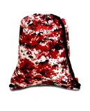 8881 Liberty Bags® Drawstring Backpack DIGIAL CAMO RED