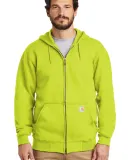 CARHARTT K122 Carhartt  Midweight Hooded Zip-Front BriteLime