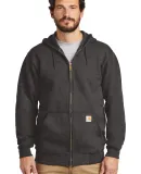 CARHARTT K122 Carhartt  Midweight Hooded Zip-Front Carbon Heather