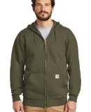 CARHARTT K122 Carhartt  Midweight Hooded Zip-Front Moss