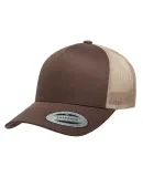 Yupoong-Flex Fit 6506 Retro Snapback Trucker Cap in Brown/ khaki