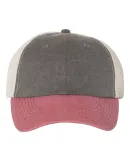 Sportsman SP510 Pigment Dyed Trucker Cap Black/ Cardinal/ Stone