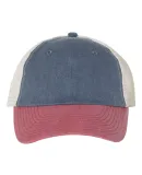 Sportsman SP510 Pigment Dyed Trucker Cap Navy/ Cardinal/ Stone