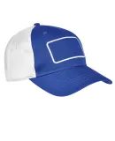 Big Accessories BA656T Patch Trucker Cap ROYAL/ WHT/ WHT