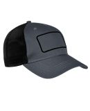 Big Accessories BA656T Patch Trucker Cap in Charcoal/ black/ black