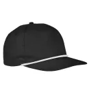 Big Accessories BA671 5-Panel Golf Cap in Black/ white