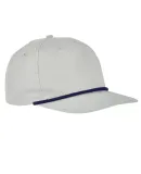 Big Accessories BA671 5-Panel Golf Cap in Lt gray/ navy