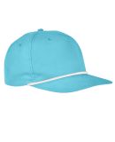 Big Accessories BA671 5-Panel Golf Cap in Turquoise/ white