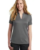 Nike AA1848  Ladies Dri-FIT Hex Textured V-Neck Po Dark Grey