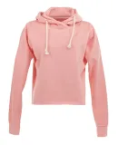 J America 8684 Women's Lounge Fleece Hi-Low Hooded in Blossom