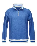 J America 8703 Peppered Fleece 1/4 Zip Pullover Royal Pepper