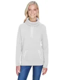 J America 8653 Relay Women's Cowlneck Sweatshirt in Ash