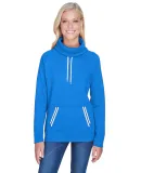 J America 8653 Relay Women's Cowlneck Sweatshirt in Royal