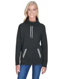 J America 8653 Relay Women's Cowlneck Sweatshirt in Black