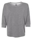 J America 8685 Women's Lounge Fleece Dolman Crewne Smoke Heather