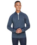 J America 8869 Triblend 1/4 Zip Pullover Sweatshir in True navy triblend