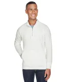 J America 8869 Triblend 1/4 Zip Pullover Sweatshir in Antique white