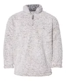 J America 8462 Epic Sherpa Youth Quarter-Zip Pullo Oatmeal Heather