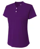 A4 Apparel NG3143 Girl's Tek 2-Button Henley Shirt PURPLE