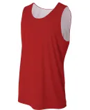 A4 Apparel N2375 Adult Performance Jump Reversible SCARLET/ WHITE