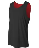 A4 Apparel N2375 Adult Performance Jump Reversible BLACK/ RED