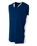 A4 Apparel N2377 Adult Polyester Backcourt Basketb Navy/White