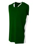 A4 Apparel N2377 Adult Polyester Backcourt Basketb Forest/White