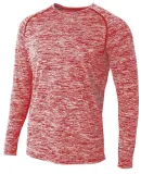 A4 Apparel N3305 Adult Space Dye Long Sleeve Ragla SCARLET