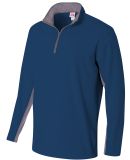 A4 Apparel N4246 Adult Tech Fleece 1/4 Zip Jacket Navy/Graphite