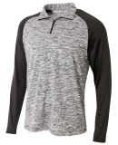 A4 Apparel N4249 Adult Space-Dye 1/4 Zip with Cont Black