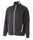 A4 Apparel N4261 Adult League Full Zip Jacket BLACK/ WHITE