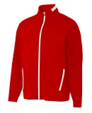 A4 Apparel N4261 Adult League Full Zip Jacket SCARLET/ WHITE