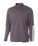 A4 Apparel N4262 Adult League 1/4 Zip Jacket GRAPHITE/ WHITE