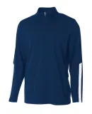 A4 Apparel N4262 Adult League 1/4 Zip Jacket NAVY/ WHITE