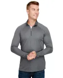 A4 Apparel N4268 Adult Daily Polyester 1/4 Zip GRAPHITE