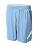 A4 Apparel N5364 Adult Performance Doubl/Double Re LIGHT BLUE/ WHT